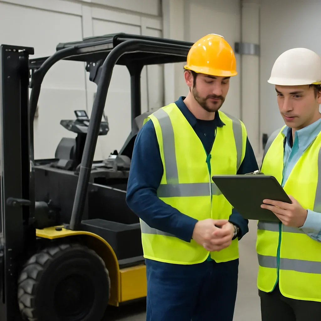 A Forklift Safety Checklist Before Every Shift manager applying forklift training guidance at the worksite