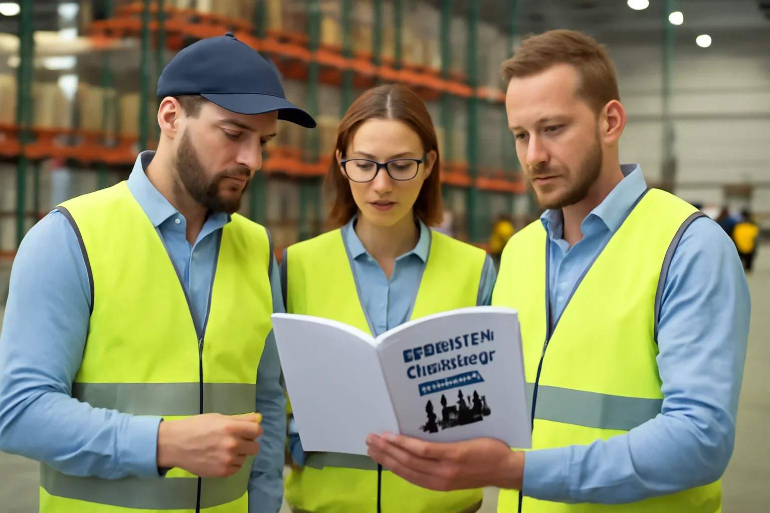How to Manage Forklift Training Records Across Multiple Locations article hero showing supervisors reviewing forklift training guidance