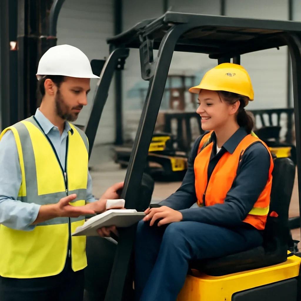 What Forklift Classes Are Covered by Certification? manager applying forklift training guidance at the worksite