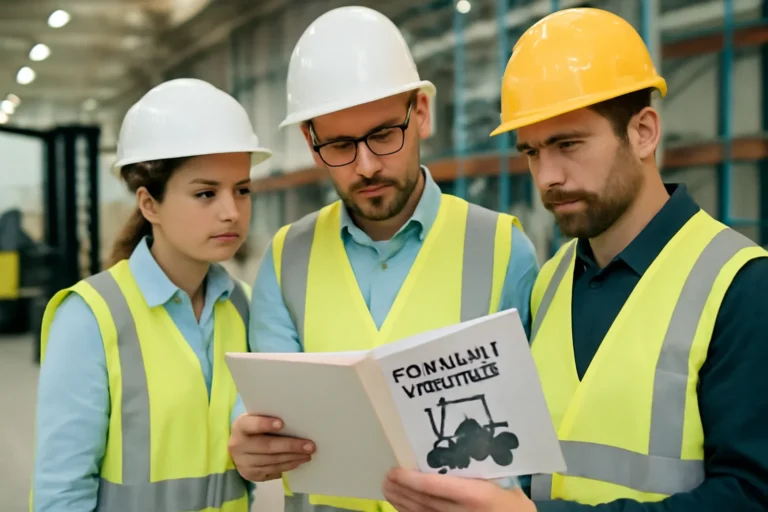What Forklift Classes Are Covered by Certification? article hero showing supervisors reviewing forklift training guidance