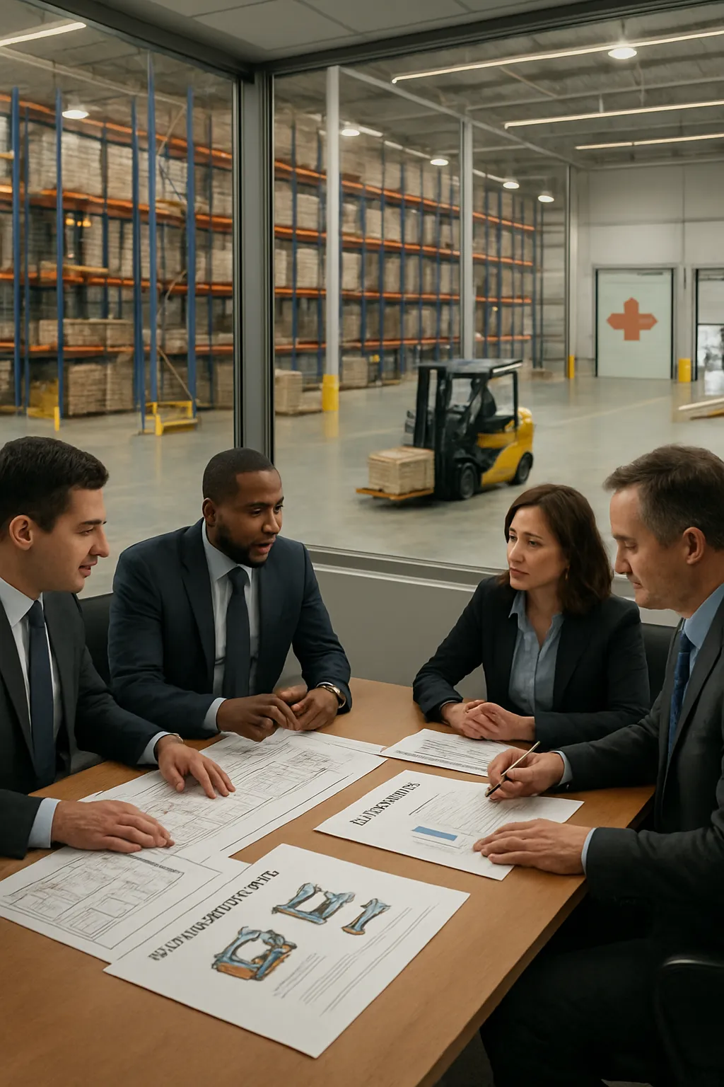 Business leaders planning forklift equipment, training, and compliance for a Canadian warehouse expansion