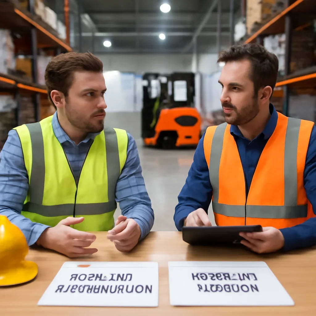 Forklift Certification vs Forklift License side-by-side planning discussion for employer training choices