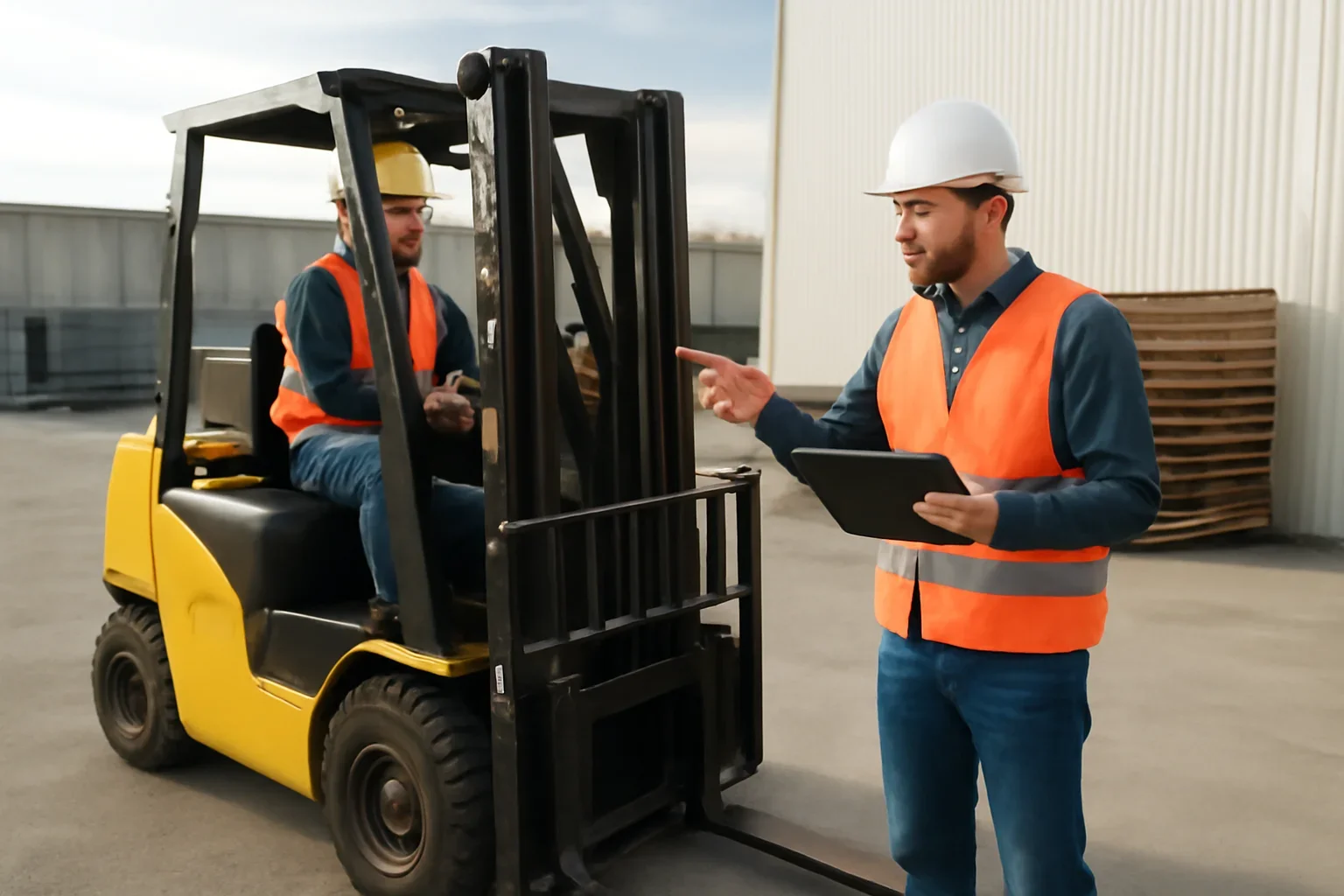 Construction Forklift Training service image showing forklift training delivery for employers