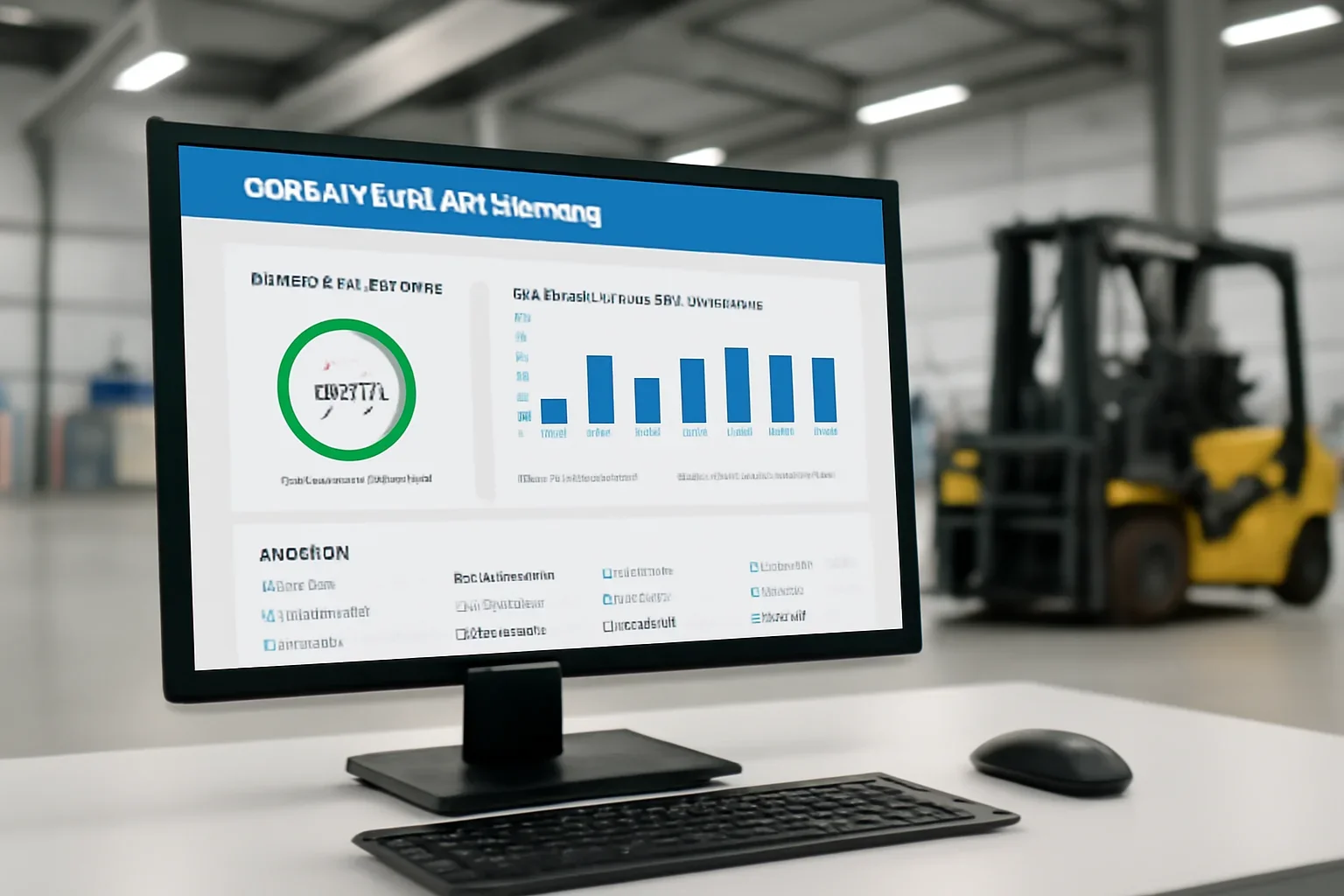 Compliance Dashboard feature view with forklift training software and employer oversight