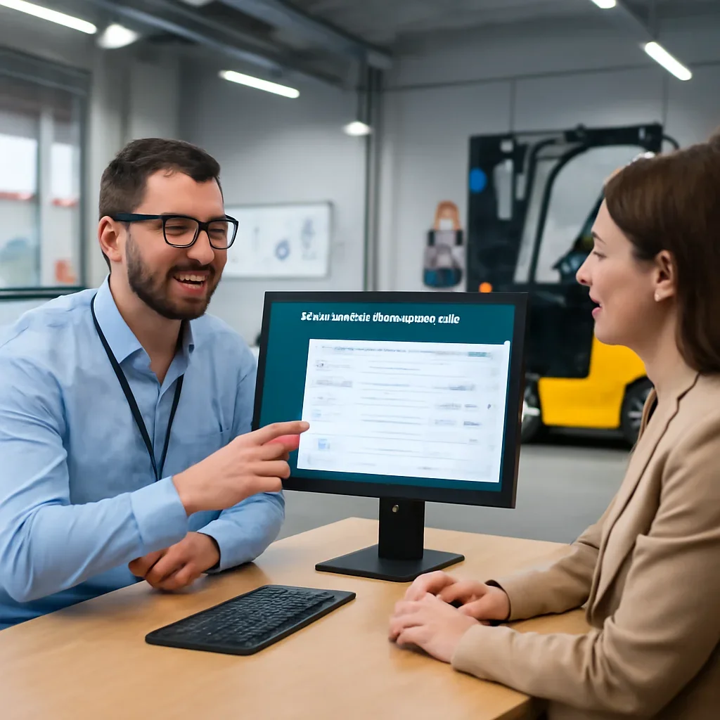 Multi-Location Management software demo conversation for a forklift training program