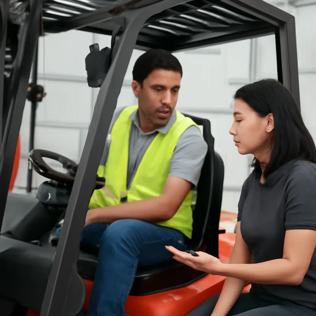 Spanish Training software demo conversation for a forklift training program