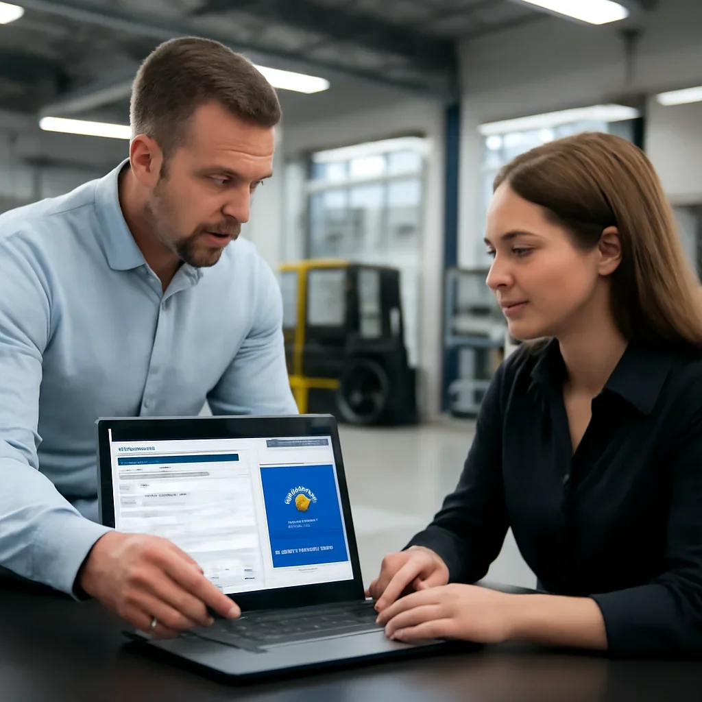 Training Record Management software demo conversation for a forklift training program