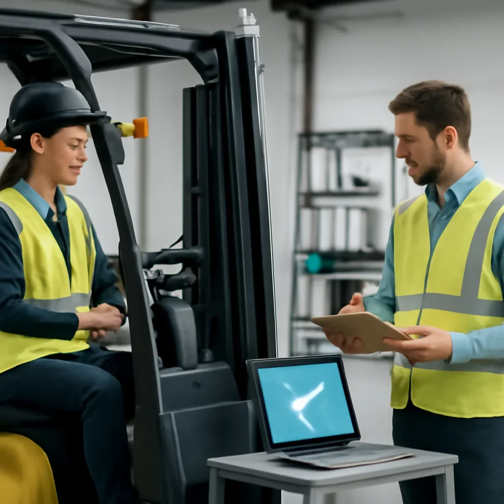 Forklift Certification workflow with records, assignments, and operator oversight