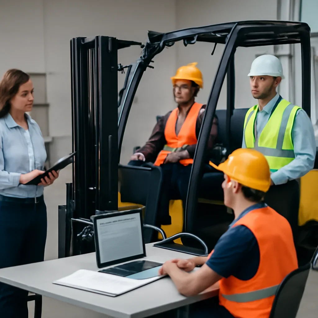 Forklift Classes workflow with records, assignments, and operator oversight