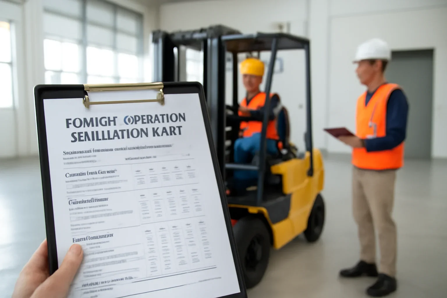 Forklift Operator Evaluation Form service image showing forklift training delivery for employers