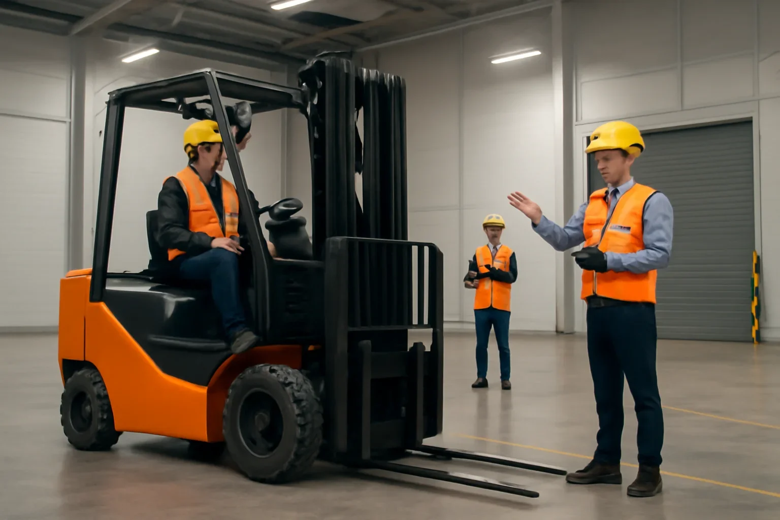 Forklift Recertification service image showing forklift training delivery for employers