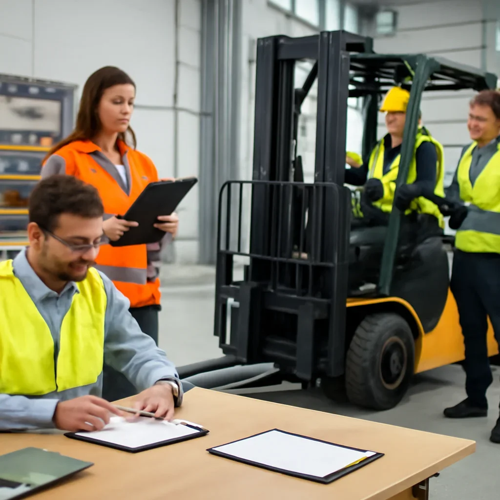 Forklift Safety Training workflow with records, assignments, and operator oversight