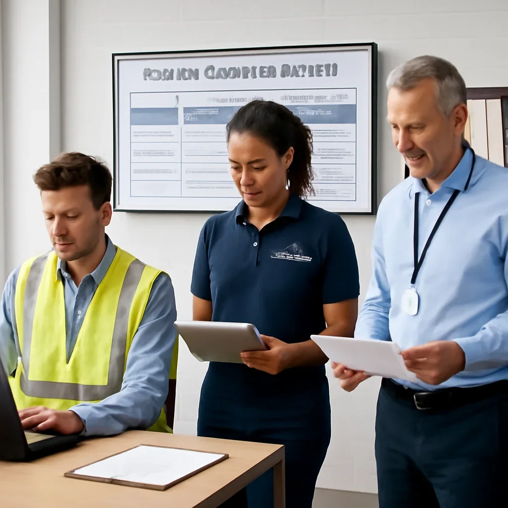 Forklift Training Records workflow with records, assignments, and operator oversight