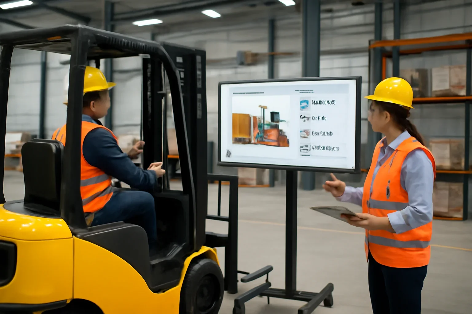 Forklift Training Software service image showing forklift training delivery for employers