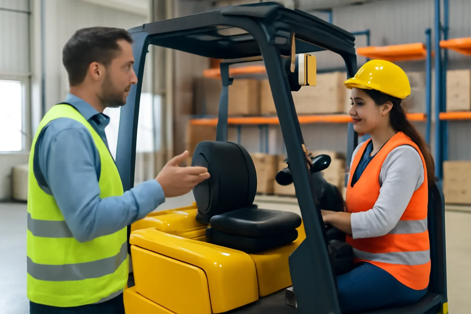 Spanish Forklift Training service image showing forklift training delivery for employers