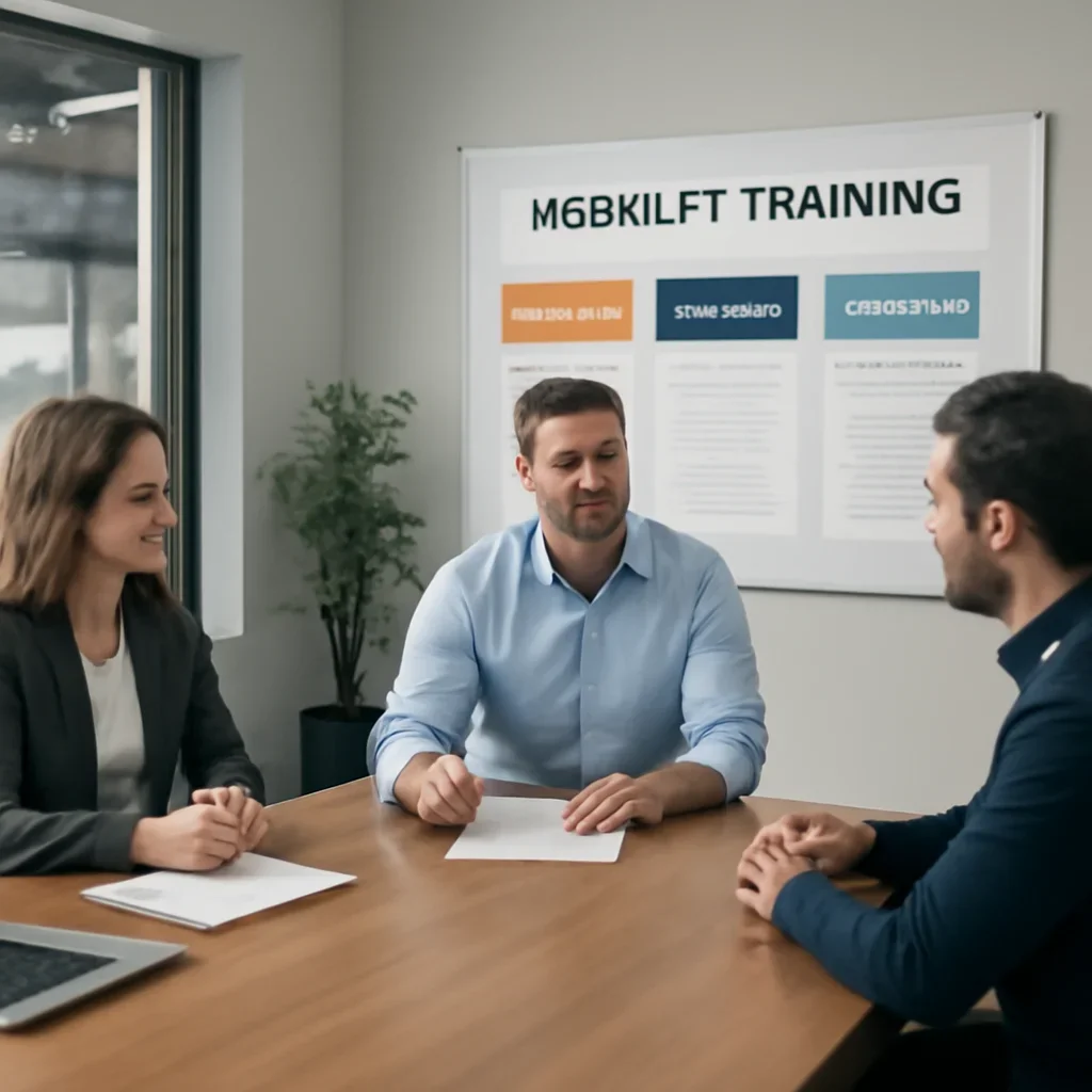 Pricing consultation meeting focused on forklift training rollout and compliance planning