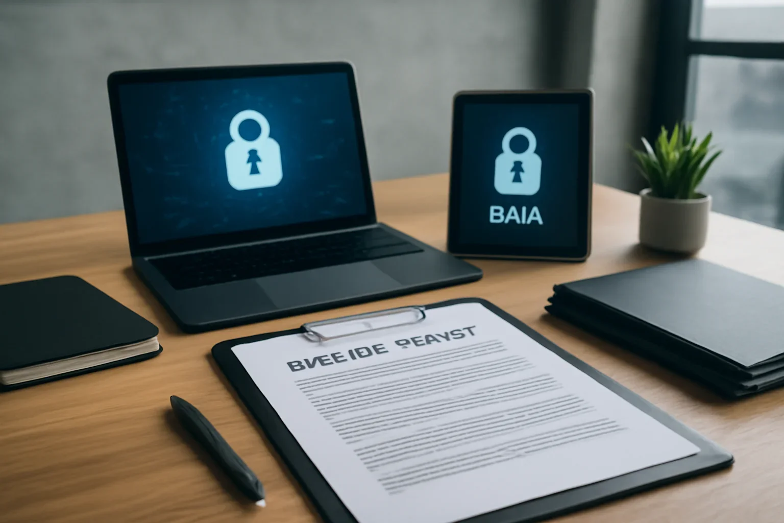 Privacy Policy document review with digital policy and data handling materials