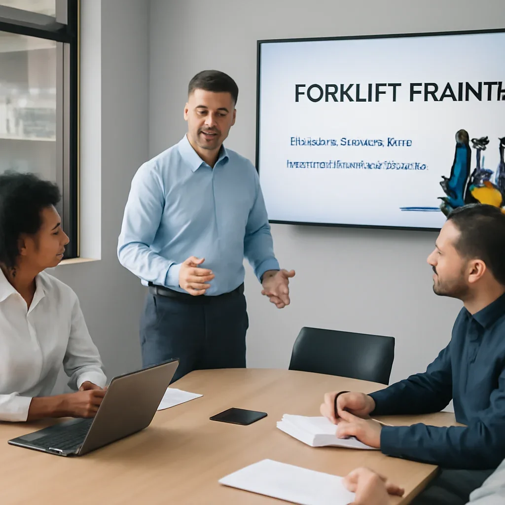 Solutions consultation meeting focused on forklift training rollout and compliance planning