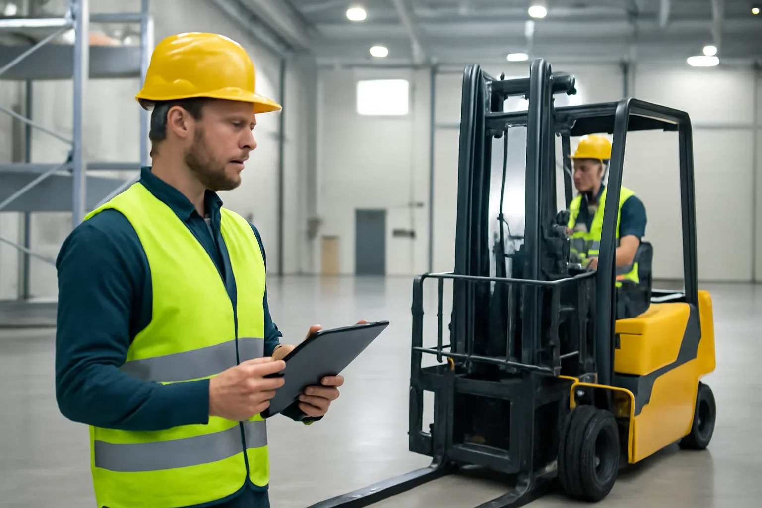 For Multi-Location Employers solution image showing employer oversight of forklift training