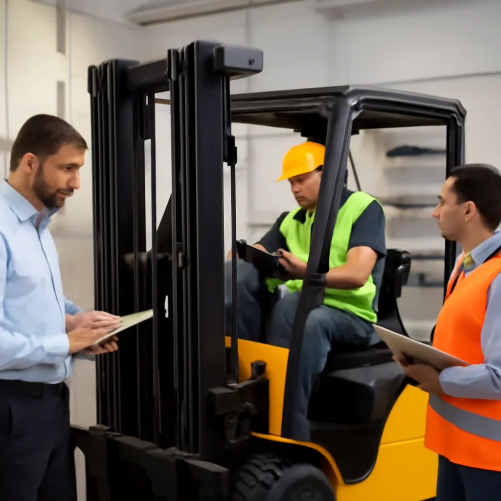 Temporary Worker Forklift Training workflow with records, assignments, and operator oversight